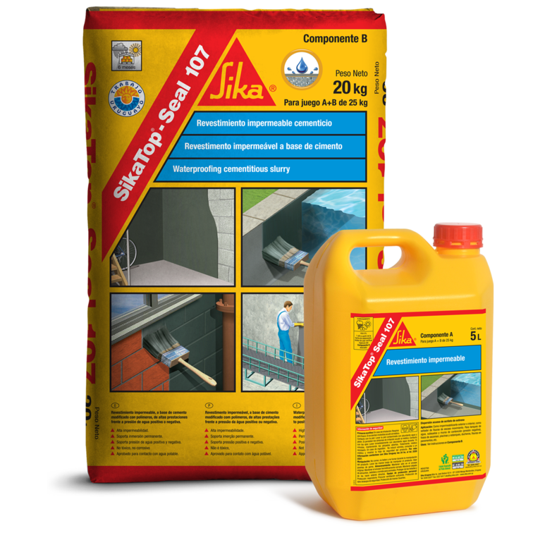 ¿Impermeabilizar un tanque de agua o muros con problemas de humedad? - - SikaTop® Seal-107